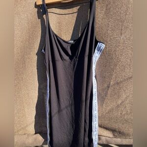 Vintage BEBE Women’s Black Mini Dress Classic Logo Size XL 90s Y2K Western